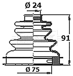 Bellow, drive shaft Borg & Beck BCB6413