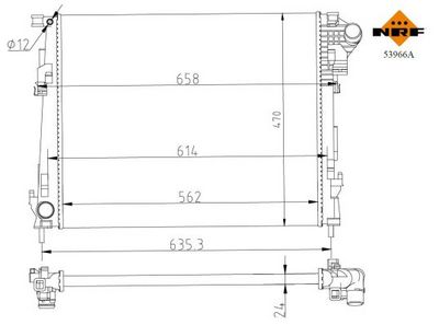 Radiator, engine cooling 53966