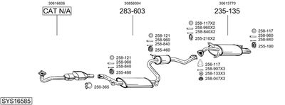 SISTEM DE ESAPAMENT BOSAL SYS16585