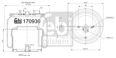 Bälgar, luftfjädring FEBI BILSTEIN 170930