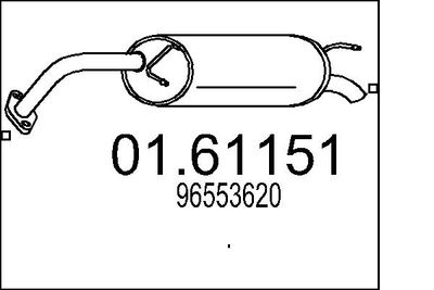 Глушитель выхлопных газов конечный MTS 01.61151 для CHEVROLET LACETTI