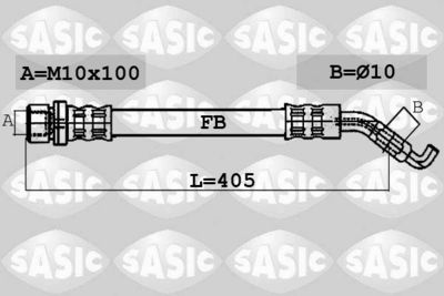 SASIC 6606107 Тормозной шланг  для SUZUKI SX4 (EY, GY) 1.6 VVT (RW 416)