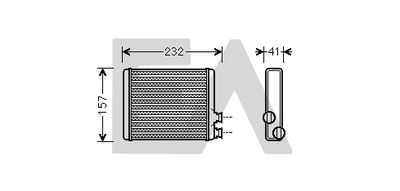 Теплообменник, отопление салона EACLIMA 45C10015 для CITROËN DS3
