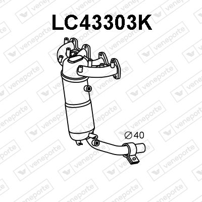 Катализатор коллектора VENEPORTE LC43303K для LANCIA Y