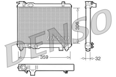 Радиатор, охлаждение двигателя DENSO DRM09082 для SEAT PANDA