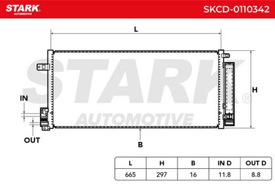 кондензатор, климатизация STARK SKCD-0110342