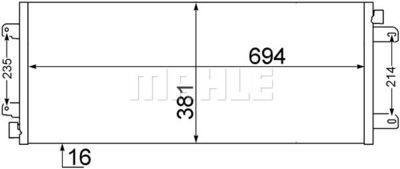 Kondensor, klimatanläggning MAHLE AC 527 000S