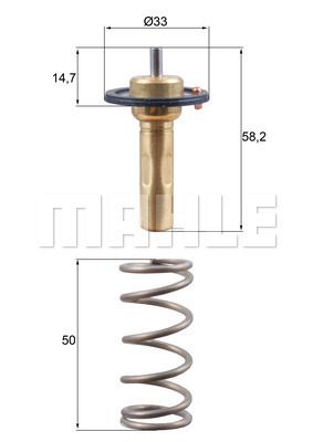 Termostat, kylvätska MAHLE TX 265 89D