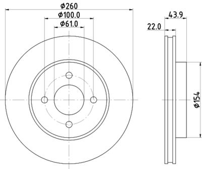 TEXTAR 92290103 Тормозные диски для NISSAN VERSA