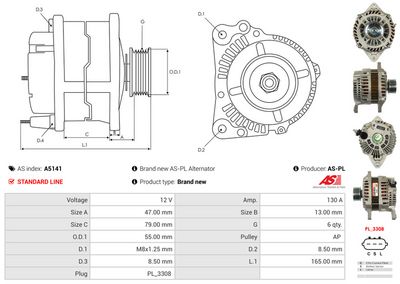 GENERATOR / ALTERNATOR AS-PL A5141 4