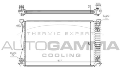 AUTOGAMMA 104249 Радиатор охлаждения двигателя для AUDI A6 C6 (4F2)