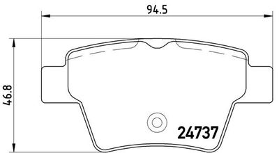 Комплект тормозных колодок, дисковый тормоз BREMBO P 61 100 для BYD G6