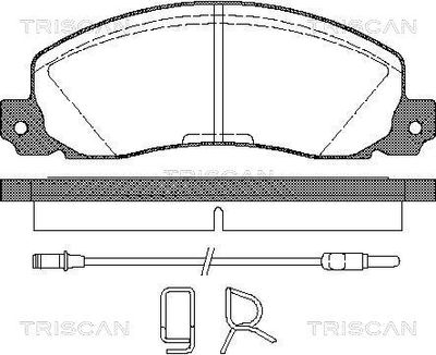 Комплект тормозных колодок, дисковый тормоз TRISCAN 8110 25846 для OPEL ARENA