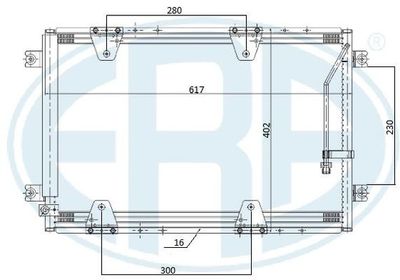 ERA 667268 Радиатор кондиционера  для SUZUKI GRAND VITARA I (FT, HT) 2.5 V6 24V 4x4 (TD62, SQ 625)