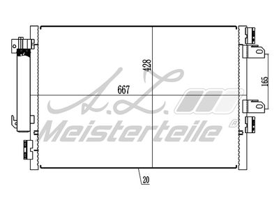 кондензатор, климатизация A.Z. Meisterteile AZMT-45-030-1568