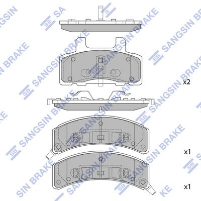 Комплект тормозных колодок, дисковый тормоз Hi-Q SP1308 для CHEVROLET C2500