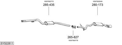 ABGASANLAGE BOSAL SYS22811