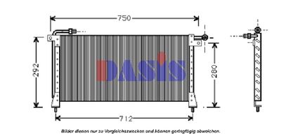 AKS DASIS 022060N Радиатор кондиционера  для JAGUAR (Ягуар)