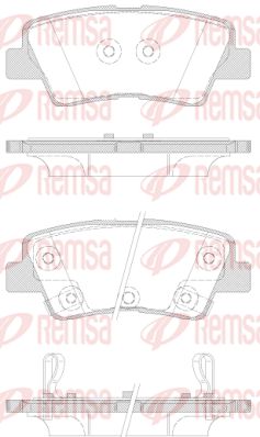 REMSA 1362.42 Тормозные колодки для KIA RIO (Киа Рио)