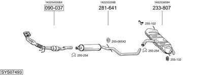 Изпускателна система BOSAL SYS07493