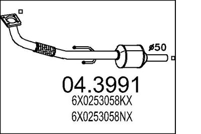 Катализатор MTS 04.3991 для VW LUPO