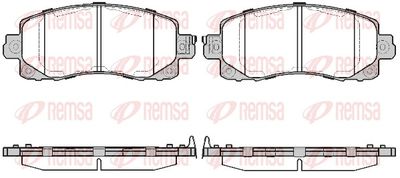 Zestaw klocków hamulcowych, hamulce tarczowe REMSA 1741.04