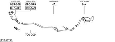 Изпускателна система BOSAL SYS16735