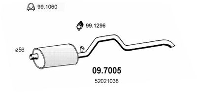 ASSO 09.7005 Глушитель выхлопных газов  для JEEP GRAND CHEROKEE (Джип Гранд чероkее)