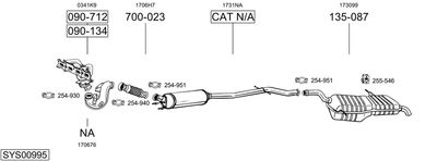 Układ wydechowy BOSAL SYS00995