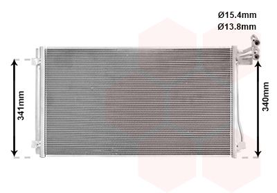 VAN WEZEL 58015703 Радиатор кондиционера  для SEAT ALHAMBRA (Сеат Алхамбра)