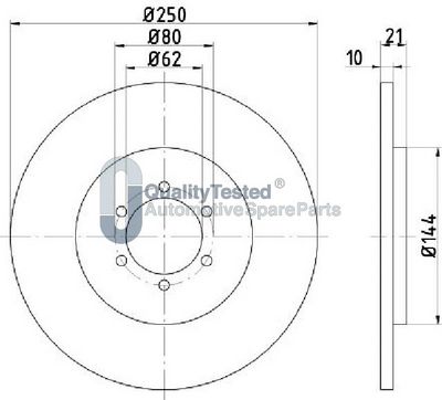 Brzdový kotouč JAPANPARTS DP0234JM