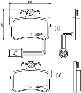 Комплект тормозных колодок, дисковый тормоз BREMBO P 28 015 для ACURA LEGEND