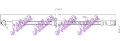 Тормозной шланг KAWE H3478 для NISSAN CHERRY