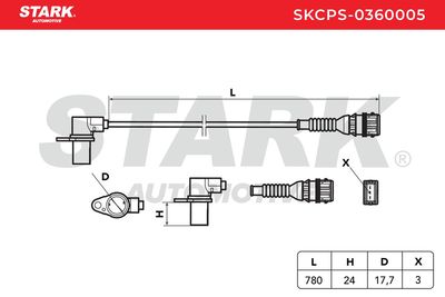 импулсен датчик, колянов вал STARK SKCPS-0360005