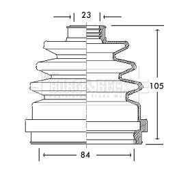 Bellow, drive shaft Borg & Beck BCB2695