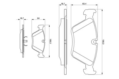 Brake Pad Set, disc brake 0 986 424 351