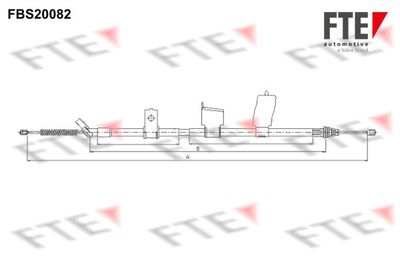 Тросик, cтояночный тормоз FTE FBS20082 для RENAULT KOLEOS