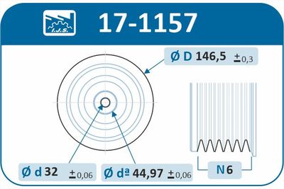 Remenica kľukového hriadeľa IJS GROUP 17-1157
