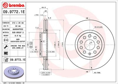 SET FRANA FRANA DISC BREMBO KT08054