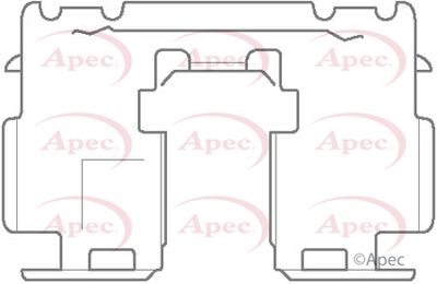 Accessory Kit, disc brake pad APEC KIT1137