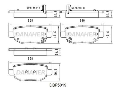 DANAHER DBP5019 Тормозные колодки и сигнализаторы  для CHERY M11 (Чери М11)