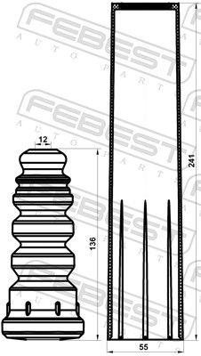 Dust Cover Kit, shock absorber FDSHB-KUGR-KIT