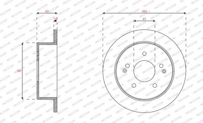 BREMSSCHEIBE FERODO DDF1993C 1