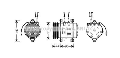 AVA QUALITY COOLING UVAK069 Компрессор, кондиционер 
