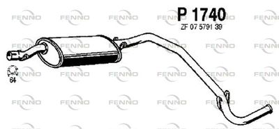P1740 FENNO Глушитель выхлопных газов конечный