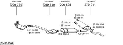 Układ wydechowy BOSAL SYS05607