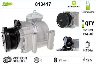 VALEO Compressor, airconditioning VALEO CORE-FLEX (813417)
