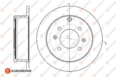Тормозной диск EUROREPAR 1676010380 для HYUNDAI MATRIX