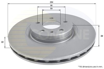 COMLINE ADC1812V Тормозные диски  для ALFA ROMEO SPIDER (916_) 2.0 V6 Turbo (916S2A)