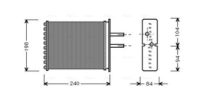 AVA QUALITY COOLING Kachelradiateur, interieurverwarming (FT6193)